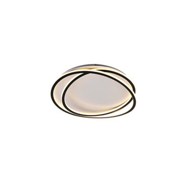 Inlight Πλαφονιέρα οροφής LED 76W 3CCT σε μαύρη απόχρωση Φ50x12cm (42037-Black)